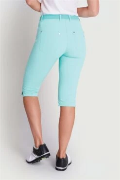 Green Lamb Ladies Maureen Spot Pedal Pushers Turquoise   -Women's Golf Fashion - Green Lamb 35111 3