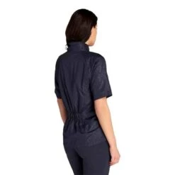 Green Lamb Ladies Kea Half Sleeve Jacquard Windbreaker Navy   -Women's Golf Fashion - Green Lamb 41271 3
