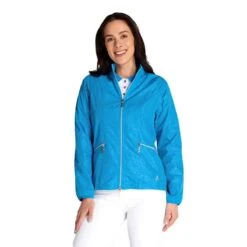 Green Lamb Ladies Keeva Jacquard Windbreaker Cobalt   -Women's Golf Fashion - Green Lamb 41273 2