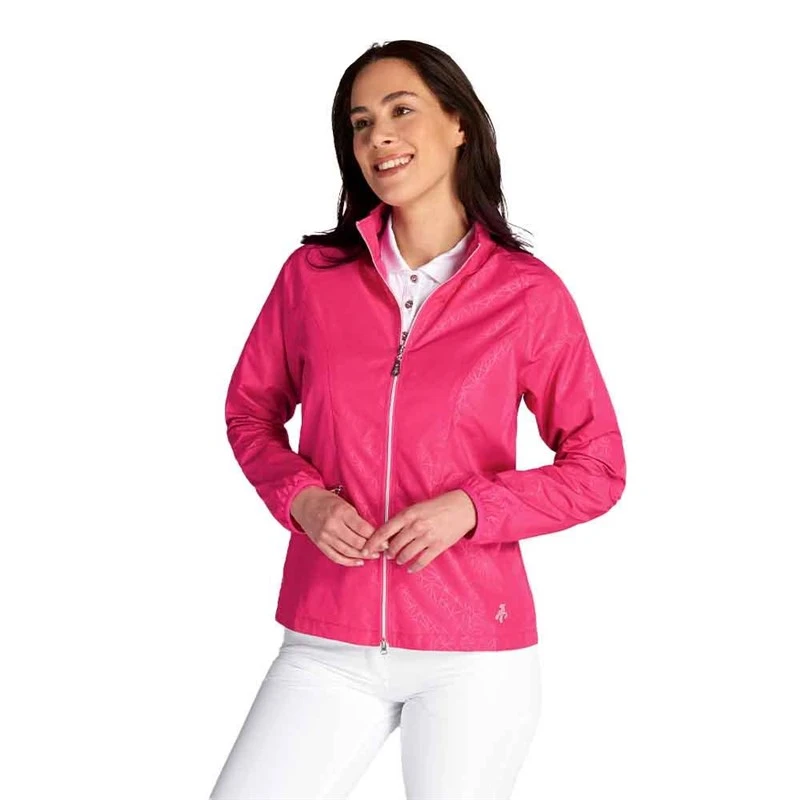 Green Lamb Ladies Keeva Jacquard Windbreaker Magenta 3 Green Lamb Ladies Keeva Jacquard Windbreaker Magenta - Image 3