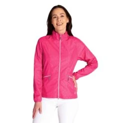 Green Lamb Ladies Keeva Jacquard Windbreaker Magenta 13 Green Lamb Ladies Keeva Jacquard Windbreaker Magenta -Women's Golf Fashion - Green Lamb 41274 4