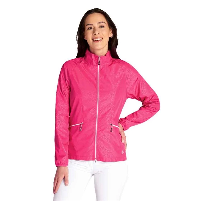 Green Lamb Ladies Keeva Jacquard Windbreaker Magenta 5 Green Lamb Ladies Keeva Jacquard Windbreaker Magenta - Image 5