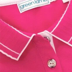 Green Lamb Ladies Kailynne Club Golf Polo Shirt Magenta   -Women's Golf Fashion - Green Lamb 41275 6