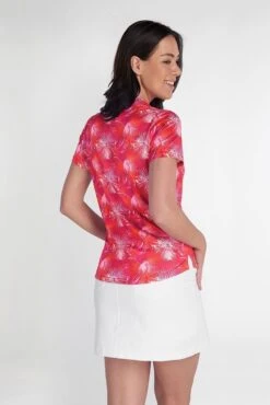 Green Lamb Ladies Katia Print Golf Polo Shirt Paradise   -Women's Golf Fashion - Green Lamb 41277 4