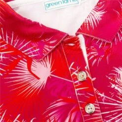 Green Lamb Ladies Katia Print Golf Polo Shirt Paradise   -Women's Golf Fashion - Green Lamb 41277 5