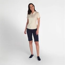 Green Lamb Ladies Katlynne Silver Foil Polo Stone   -Women's Golf Fashion - Green Lamb 41280 2