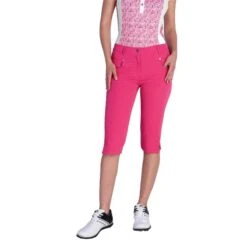 Green Lamb Ladies Tasha Pedal Pushers Capri Magenta   -Women's Golf Fashion - Green Lamb 41292 2