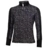 Green Lamb Khole Printed Zip Neck Ladies Top Petal Black  