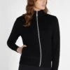 Green Lamb Kim Lined Ladies Cardigan With Textured Front Black  