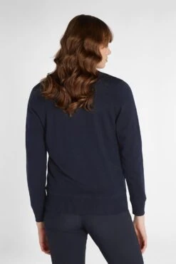 Green Lamb Kim Lined Ladies Cardigan With Textured Front Navy   -Women's Golf Fashion - Green Lamb 42284 3