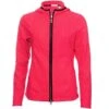 Green Lamb Megan Debossed Fleece Hooded Ladies Jacket Deep Pink  