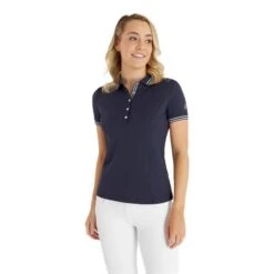 Green Lamb Martha Pique Ladies Golf Polo Navy   -Women's Golf Fashion - Green Lamb 43310 2