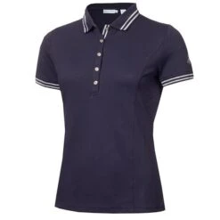 Women's Golf Fashion - Green Lamb 9 Green Lamb Martha Pique Ladies Golf Polo Navy Â