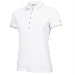 Women's Golf Fashion - Green Lamb 13 Green Lamb Martha Pique Ladies Golf Polo White Â