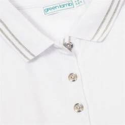 Green Lamb Martha Pique Ladies Golf Polo White   -Women's Golf Fashion - Green Lamb 43311 4