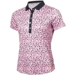 Green Lamb Melanie Printed Ladies Golf Polo Sepal Print  