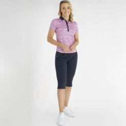 Green Lamb Melanie Printed Ladies Golf Polo Sepal Print   -Women's Golf Fashion - Green Lamb 43313 4