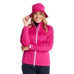 Germaine Waterproof Hat . Cerise -Women's Golf Fashion - Green Lamb AG21906001 2 L