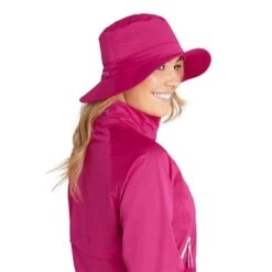 Germaine Waterproof Hat . Cerise -Women's Golf Fashion - Green Lamb AG21906001 3 L