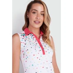 Green Lamb Ladies Enid Sleeveless Golf Polo Shirt SG21866 -Women's Golf Fashion - Green Lamb Green Lamb Ladies Enid Sleeveless Golf Polo SG21866 219