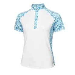 Women's Golf Fashion - Green Lamb 25 Green Lamb Ladies Katie Printed Golf Polo Shirt SG22919