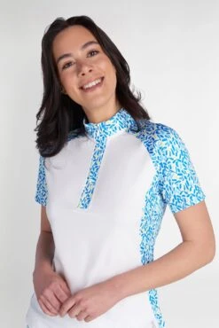 Green Lamb Ladies Katie Printed Golf Polo Shirt SG22919 -Women's Golf Fashion - Green Lamb Green Lamb Ladies Katie Printed Golf Polo Shirt SG 4