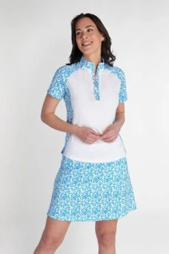 Green Lamb Ladies Katie Printed Golf Polo Shirt SG22919 -Women's Golf Fashion - Green Lamb Green Lamb Ladies Katie Printed Golf Polo Shirt SG 8