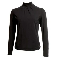 Ladies Regan Cotton Roll Neck Black