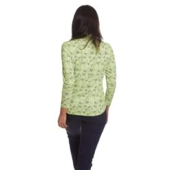 Ladies Regina Printed Roll Neck Lime - Navy 6 Ladies Regina Printed Roll Neck Lime - Navy -Women's Golf Fashion - Green Lamb P AG19779GREENLAMBTOPLIMENAVYLADIES 2 L