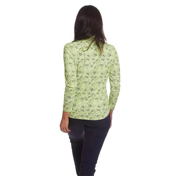 Ladies Regina Printed Roll Neck Lime - Navy 3 Ladies Regina Printed Roll Neck Lime - Navy - Image 3