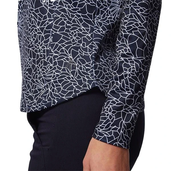 Ladies Rhoda Printed Roll Neck Navy Crackle 5 Ladies Rhoda Printed Roll Neck Navy Crackle - Image 5