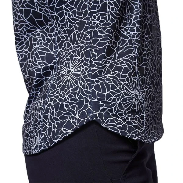 Ladies Rhoda Printed Roll Neck Navy Crackle 6 Ladies Rhoda Printed Roll Neck Navy Crackle - Image 6