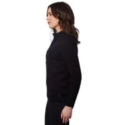 Ladies Gigi SuperWool ½ Zip Sweater Black 9 Ladies Gigi SuperWool ½ Zip Sweater Black -Women's Golf Fashion - Green Lamb P AG20846GREENLAMBSWEATERBLACKLADIES 3 L