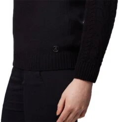 Ladies Gigi SuperWool ½ Zip Sweater Black 11 Ladies Gigi SuperWool ½ Zip Sweater Black -Women's Golf Fashion - Green Lamb P AG20846GREENLAMBSWEATERBLACKLADIES 5 L