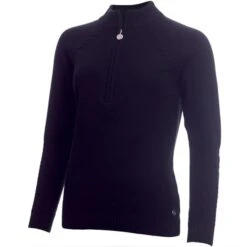 Ladies Gigi SuperWool ½ Zip Sweater Navy
