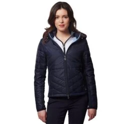 Ladies Karina Padded Jacket Navy -Women's Golf Fashion - Green Lamb P AG20850GREENLAMBJACKETNAVYLADIES 2 L