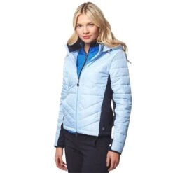 Ladies Karina Padded Jacket Powder Navy -Women's Golf Fashion - Green Lamb P AG20850GREENLAMBJACKETPOWDERNAVYLADIES 2 L