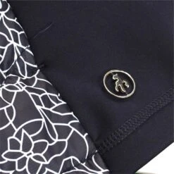 Ladies Kassi Padded Gilet Navy Crackle -Women's Golf Fashion - Green Lamb P AG20851GREENLAMBGILETNAVYCRACKLELADIES 2 L