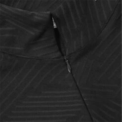 Ladies Giovanna Jacquard Zip Neck Top Black -Women's Golf Fashion - Green Lamb P AG21891GREENLAMBTOPBLACKLADIES 2 L