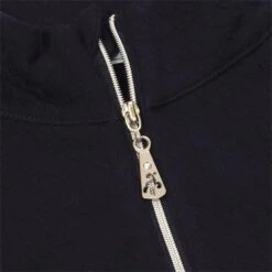 Ladies Gloria Waffle Zip Neck Top Navy -Women's Golf Fashion - Green Lamb P AG21893GREENLAMBTOPNAVYLADIES 5 L