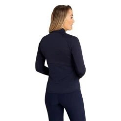 Ladies Glena Zigzag Full Zip Jacket Navy -Women's Golf Fashion - Green Lamb P AG21895GREENLAMBJACKETNAVYLADIES 3 L