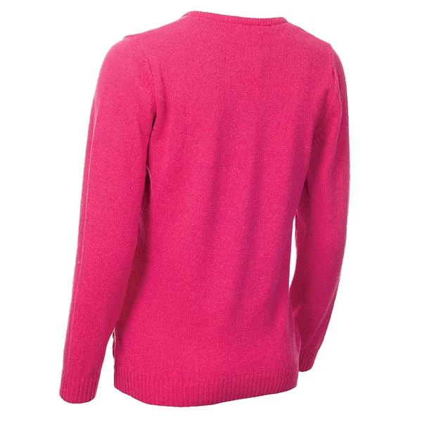 Gigi Superwool V-Neck Sweater Cerise 2 Gigi Superwool V-Neck Sweater Cerise - Image 2