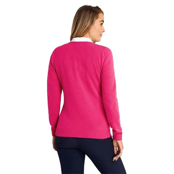 Gigi Superwool V-Neck Sweater Cerise 4 Gigi Superwool V-Neck Sweater Cerise - Image 4
