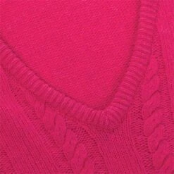 Gigi Superwool V-Neck Sweater Cerise 11 Gigi Superwool V-Neck Sweater Cerise -Women's Golf Fashion - Green Lamb P AG21896GREENLAMBSWEATERCERISELADIES 5 L