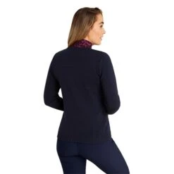 Ladies Gigi Superwool V-Neck Sweater Navy -Women's Golf Fashion - Green Lamb P AG21896GREENLAMBSWEATERNAVYLADIES 3 L