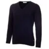 Ladies Gigi Superwool V-Neck Sweater Navy