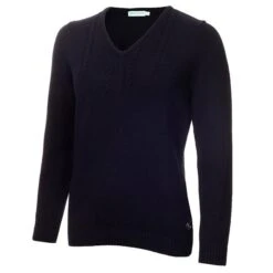 Ladies Gigi Superwool V-Neck Sweater Navy