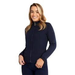 Ladies Gene Lined Cardigan Navy -Women's Golf Fashion - Green Lamb P AG21898GREENLAMBCARDIGANNAVYLADIES 2 L