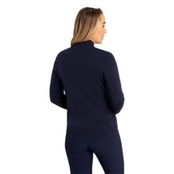 Ladies Gene Lined Cardigan Navy -Women's Golf Fashion - Green Lamb P AG21898GREENLAMBCARDIGANNAVYLADIES 3 L