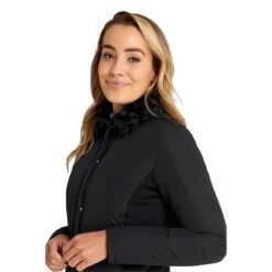 Ladies Georgia Padded Jacket Black -Women's Golf Fashion - Green Lamb P AG21902GREENLAMBJACKETBLACKLADIES 4 L
